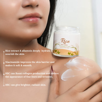 Korean Rice Body Cream With Niacinamide & Allontoin